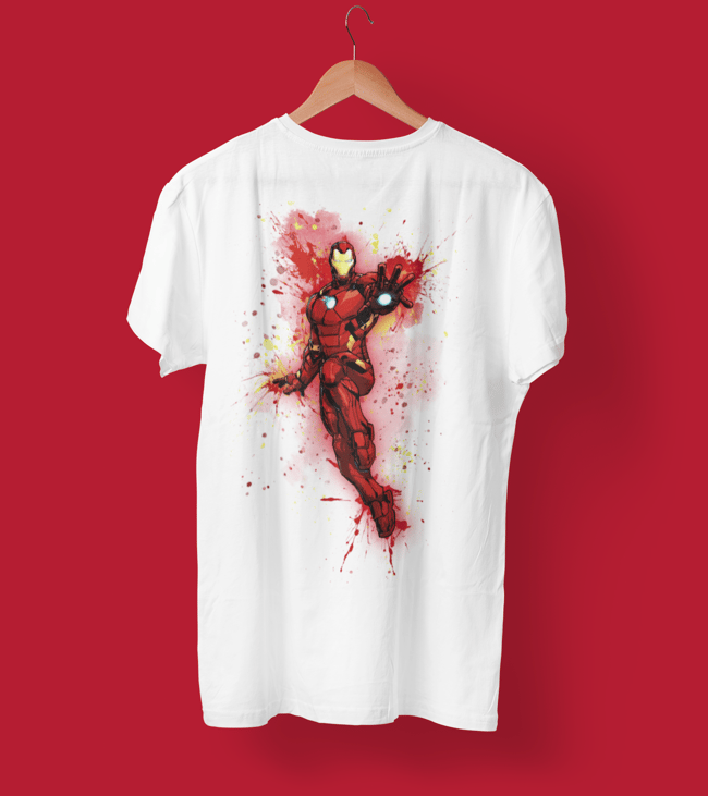 Iron man discount t shirt painting
